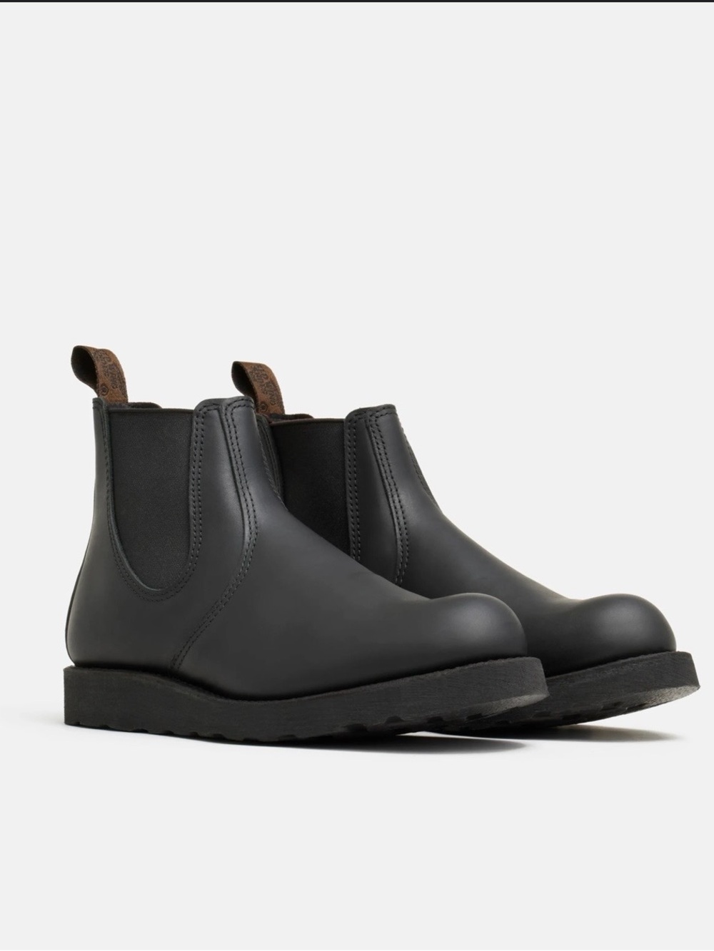Red Wing Shoes Black CLASSIC CHELSEA Boot Mens 6 in Black Harness Leather 10 NEW